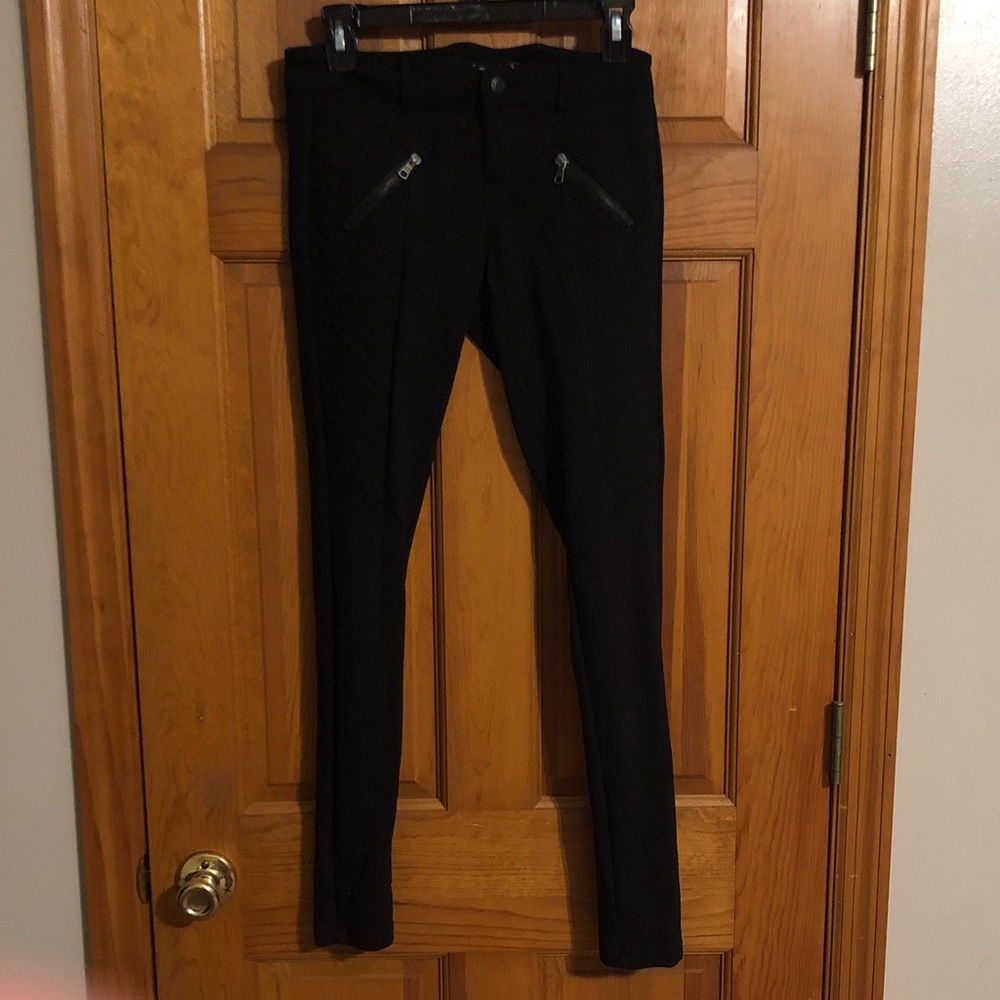 Boom Boom Jeans Black Skinny Ponte Pants with Zip Pockets